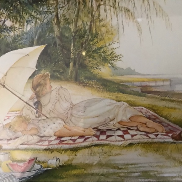 Vintage gold framed Trish Romance 1985 LITTLE WONDERS signed - Picture 6 of 14